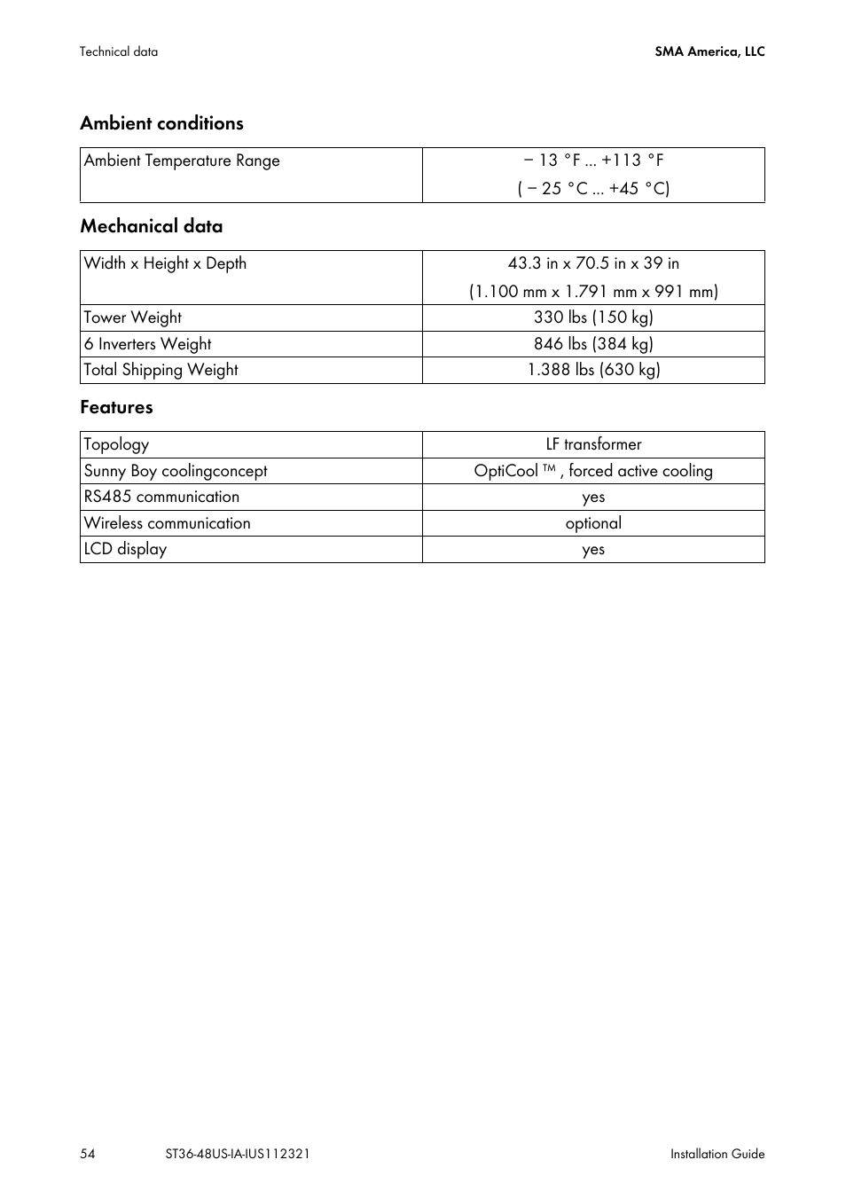 SMA ST6-US User Manual | Page 54 / 60