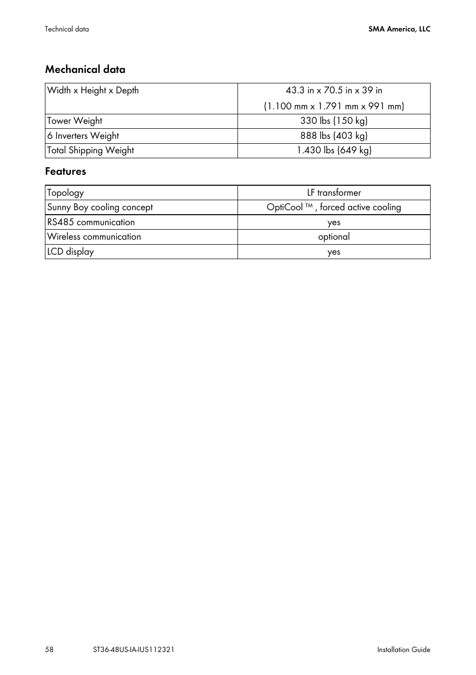 SMA ST6-US User Manual | Page 58 / 60