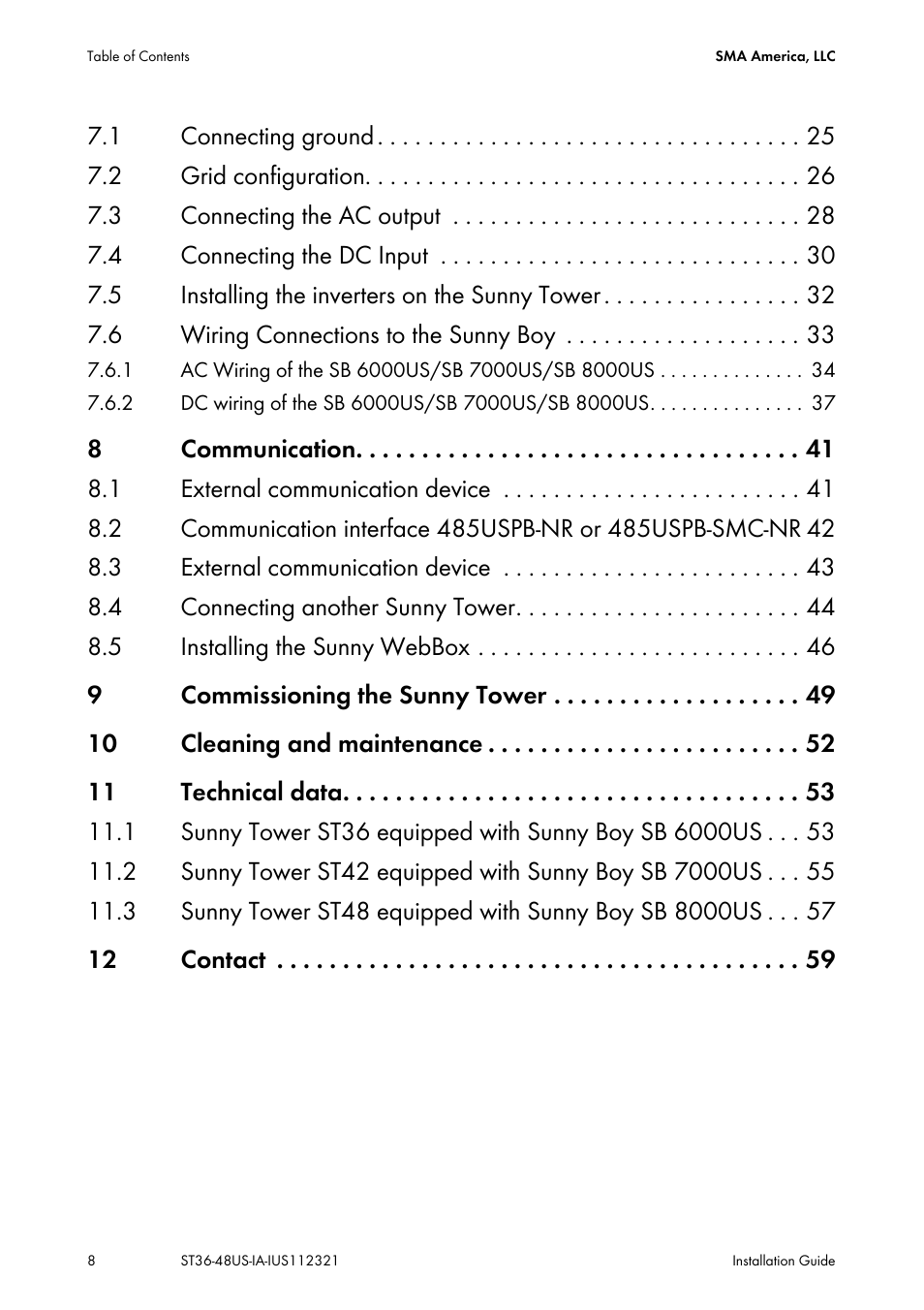 SMA ST6-US User Manual | Page 8 / 60