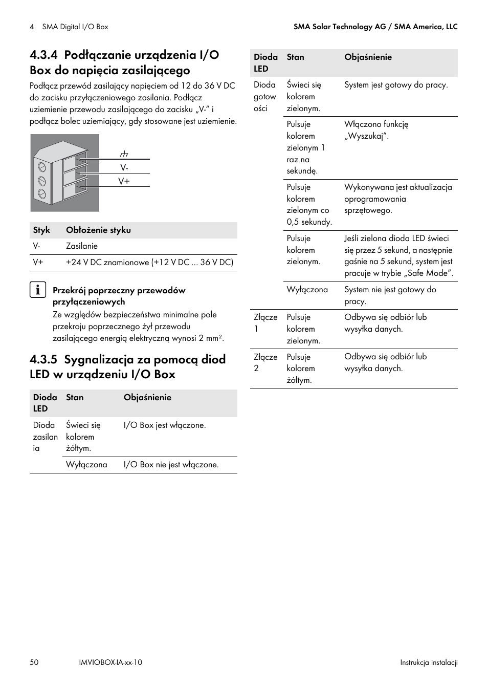 SMA INVERTER MANAGER User Manual | Page 50 / 52