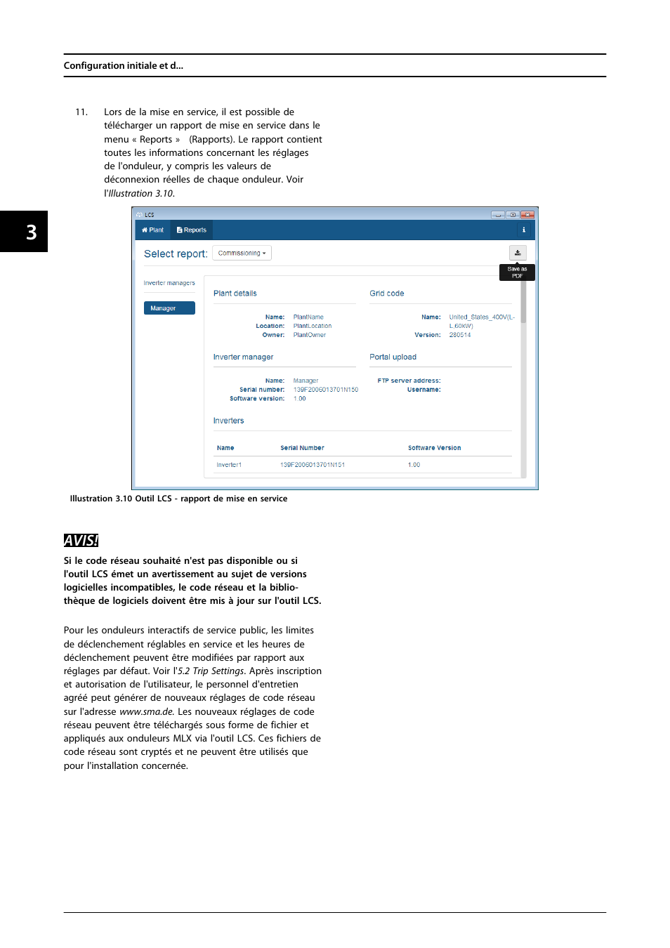 Avis | SMA MLX Series User Manual | Page 103 / 153