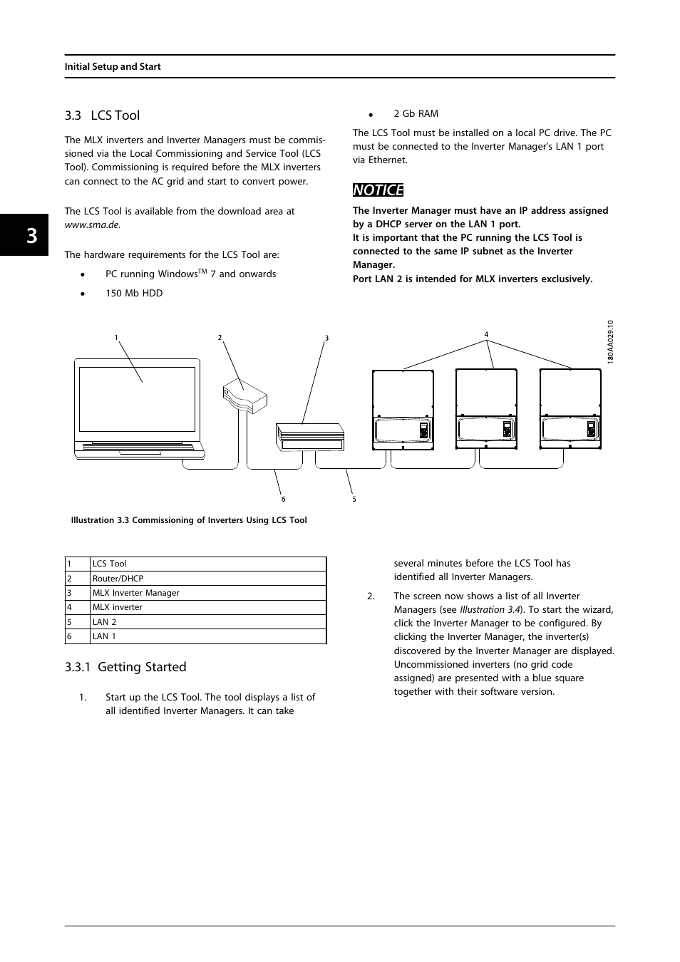 3 lcs tool, 1 getting started, Notice | SMA MLX Series User Manual | Page 23 / 153