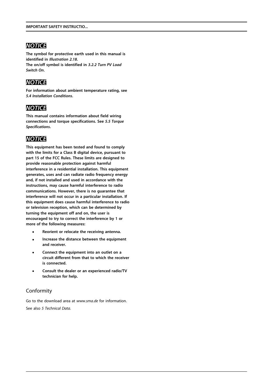 Notice | SMA MLX Series User Manual | Page 5 / 153