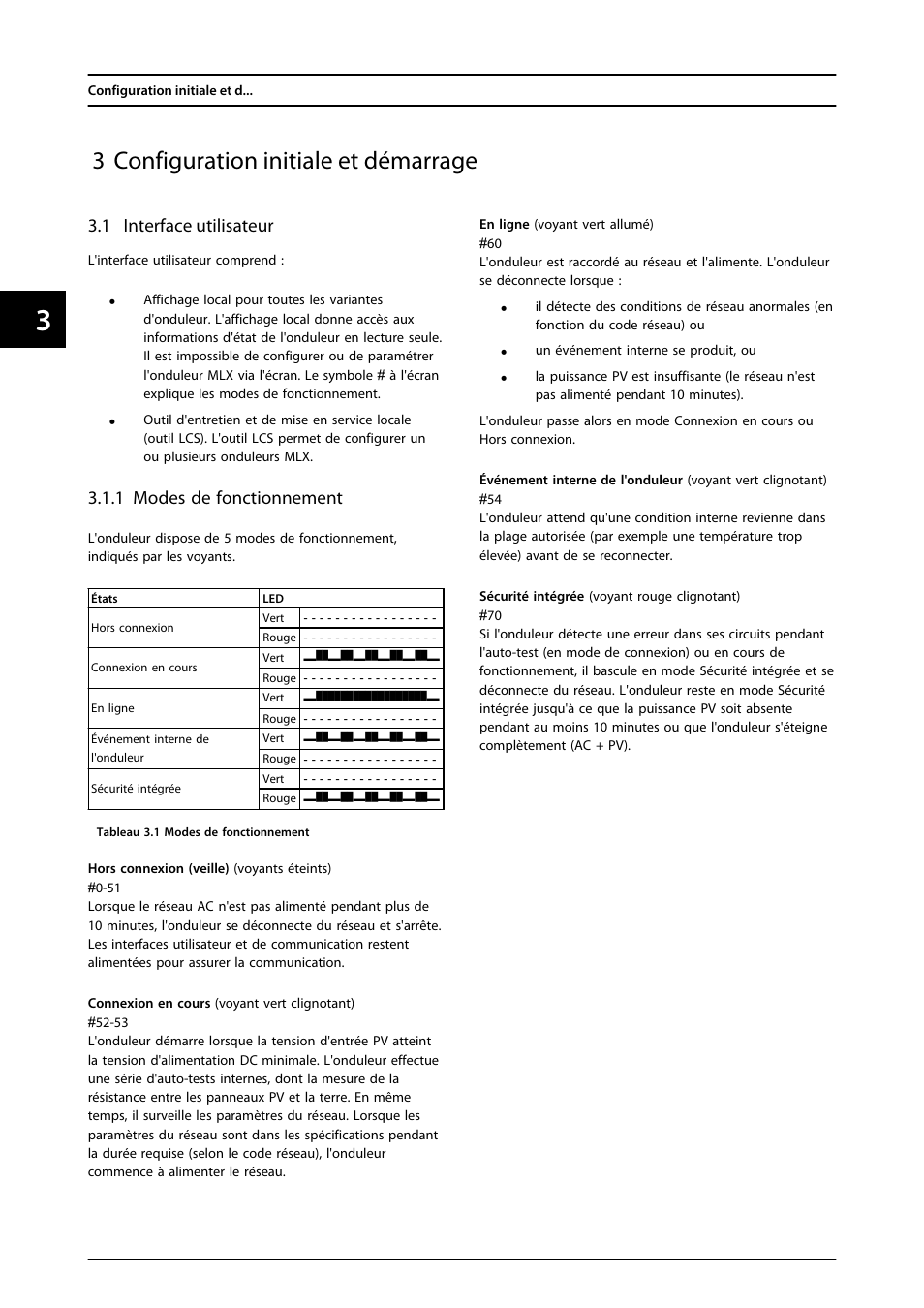 3 configuration initiale et démarrage, 1 interface utilisateur, 1 modes de fonctionnement | SMA MLX Series User Manual | Page 95 / 153