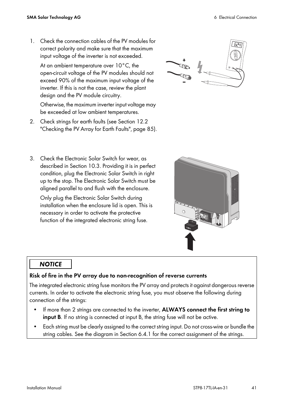 SMA STP 8000TL-10 User Manual | Page 41 / 128