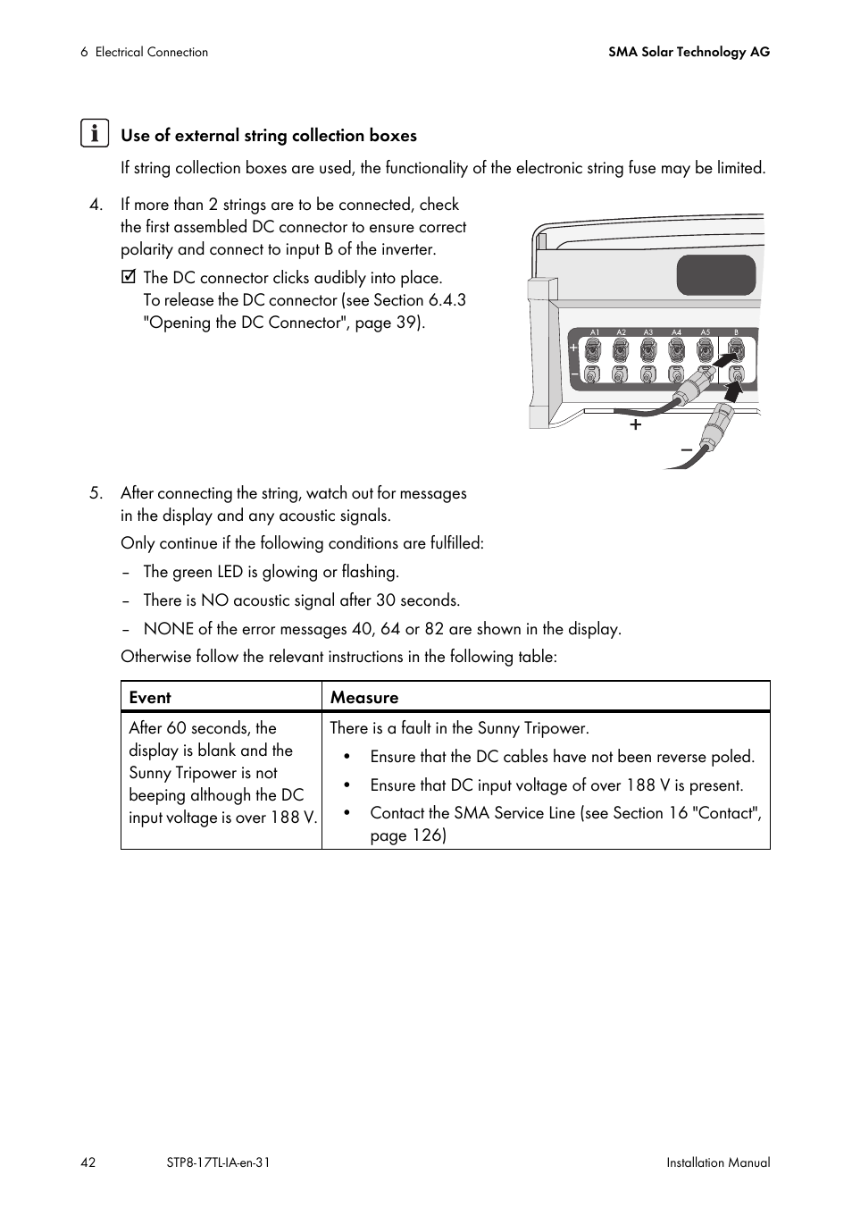 SMA STP 8000TL-10 User Manual | Page 42 / 128