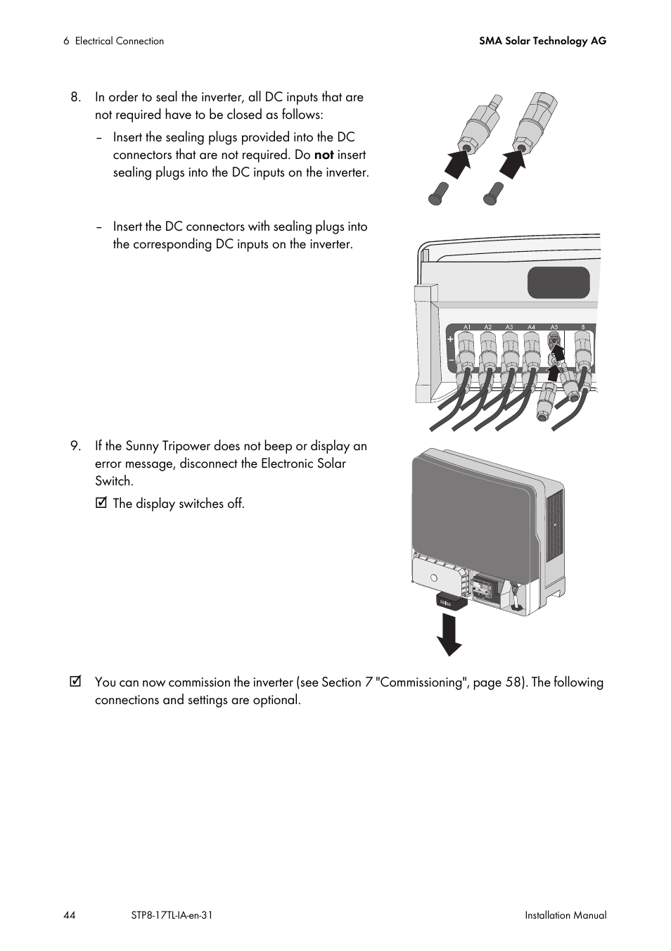 SMA STP 8000TL-10 User Manual | Page 44 / 128