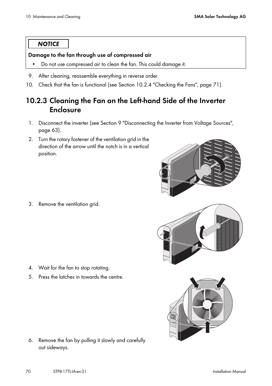 SMA STP 8000TL-10 User Manual | Page 70 / 128