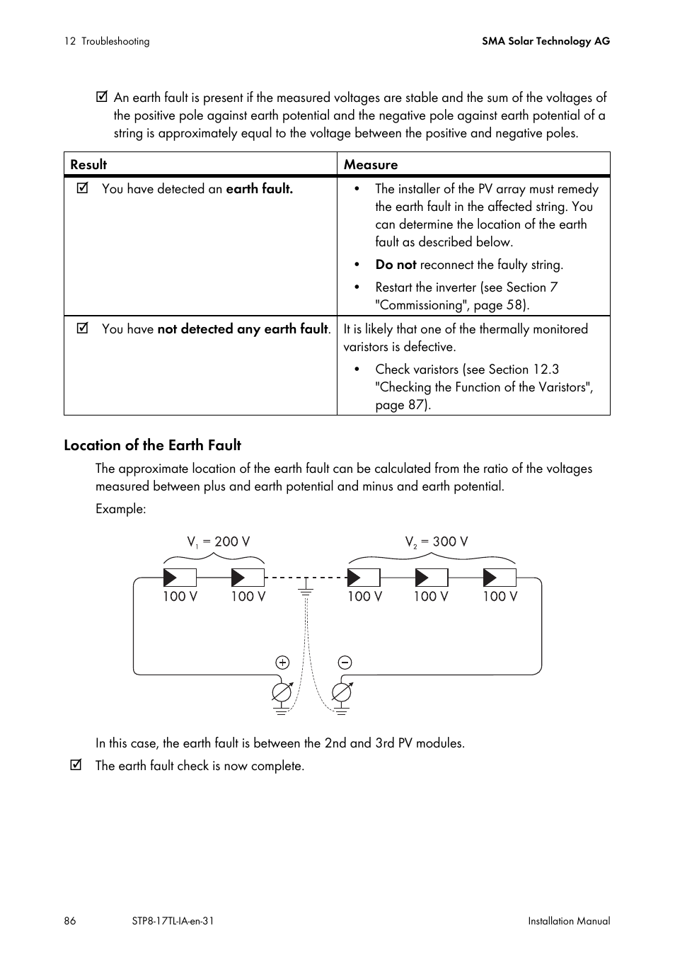 SMA STP 8000TL-10 User Manual | Page 86 / 128