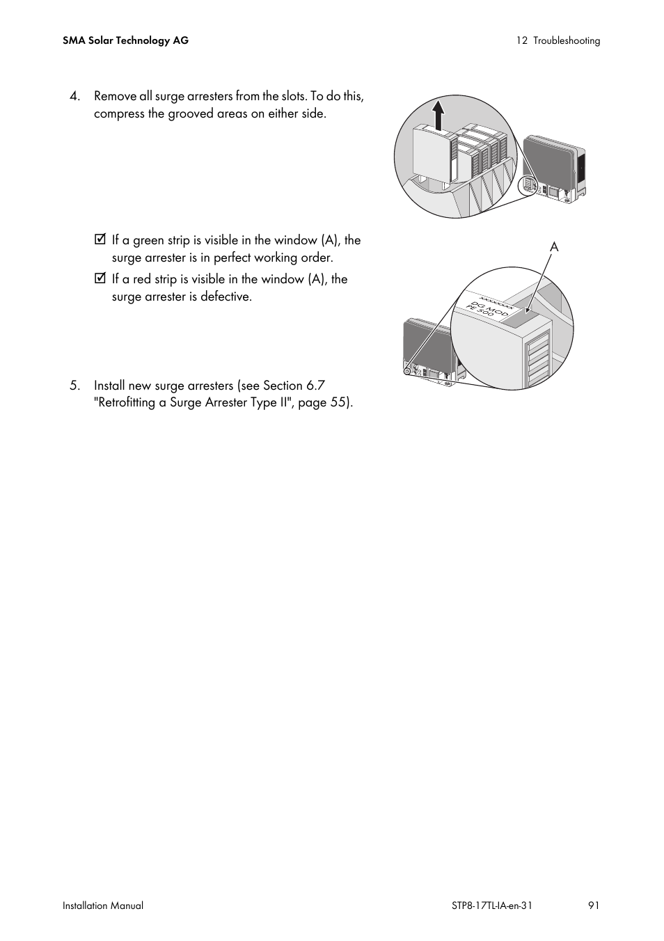 SMA STP 8000TL-10 User Manual | Page 91 / 128