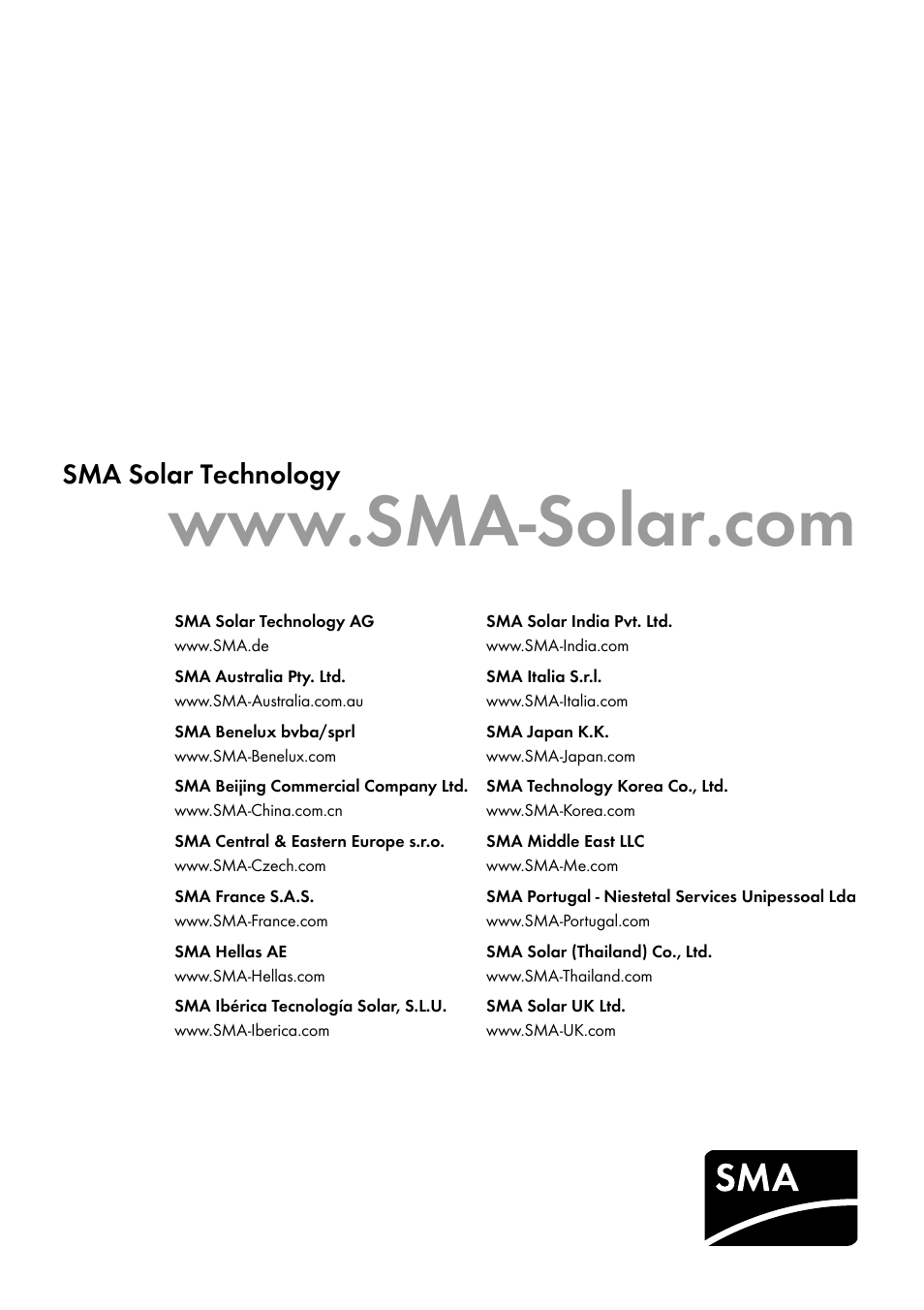 SMA STP 10000TL-10 Installation User Manual | Page 116 / 116