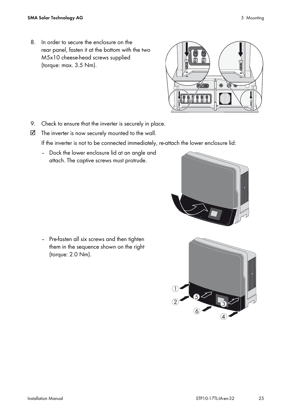 SMA STP 10000TL-10 Installation User Manual | Page 25 / 116