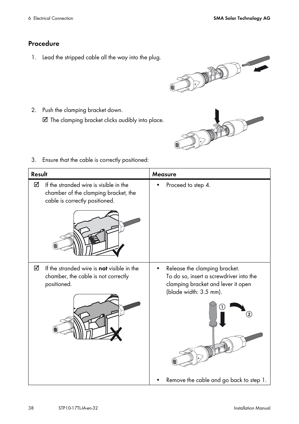 SMA STP 10000TL-10 Installation User Manual | Page 38 / 116