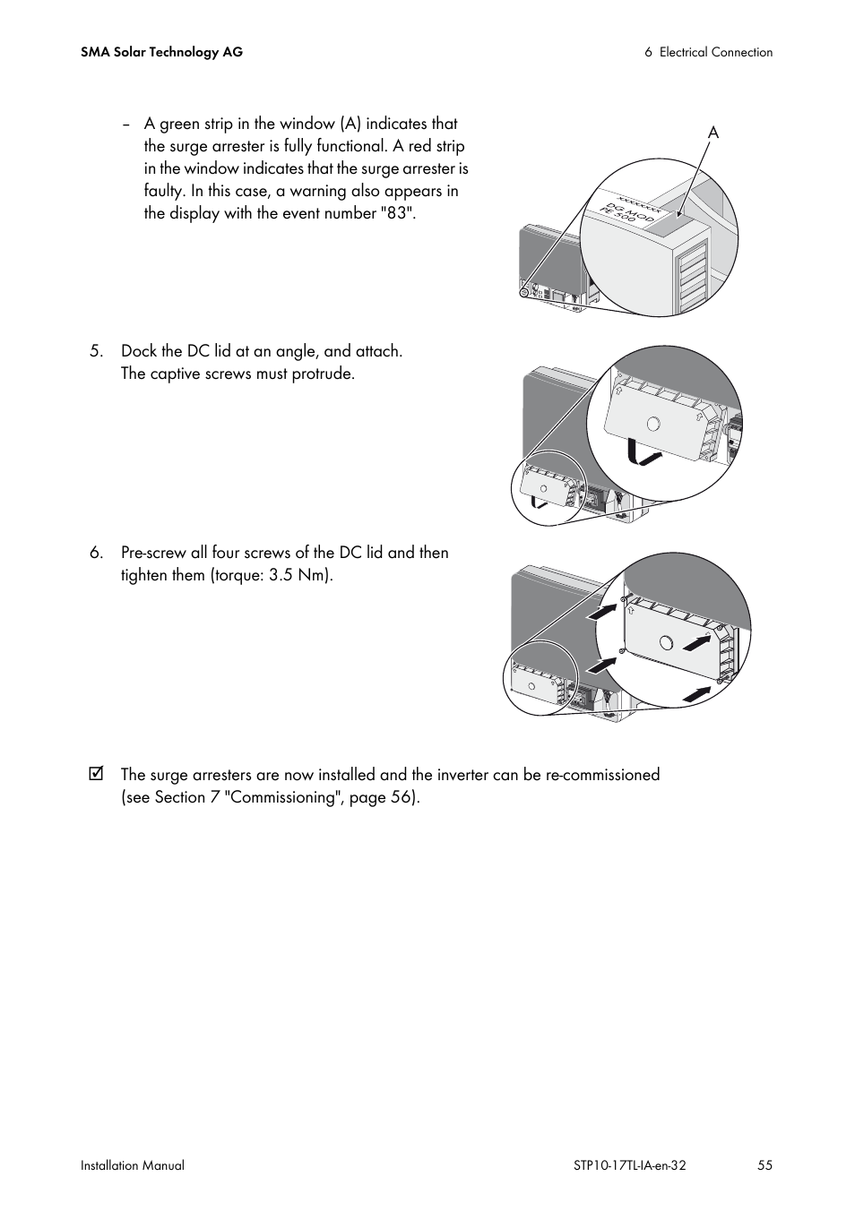 SMA STP 10000TL-10 Installation User Manual | Page 55 / 116