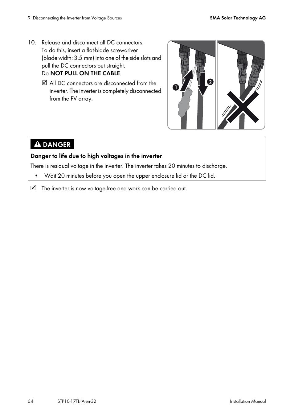 SMA STP 10000TL-10 Installation User Manual | Page 64 / 116