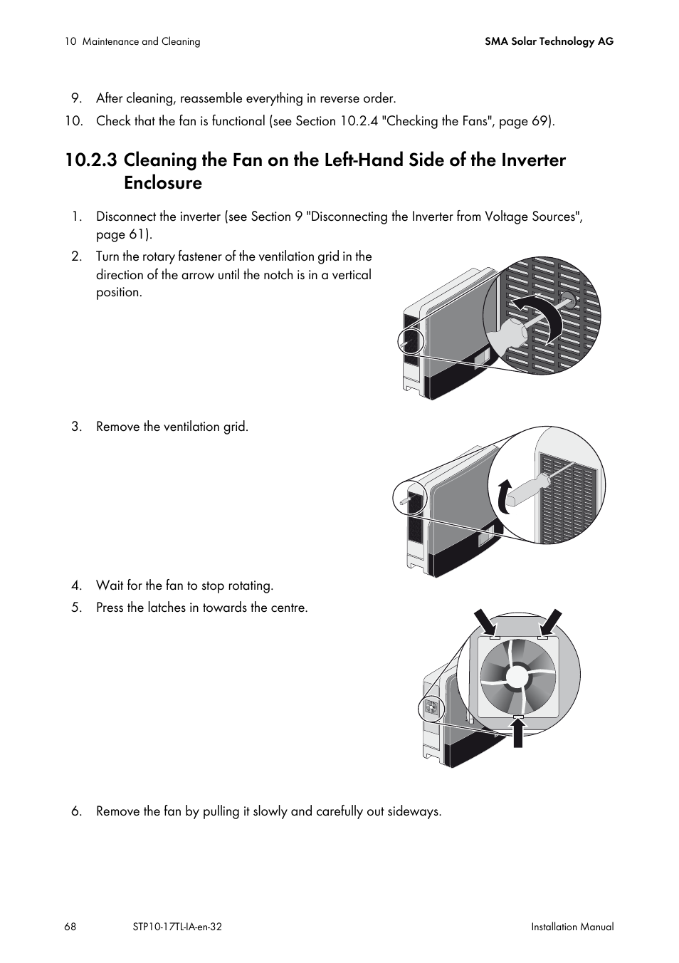 SMA STP 10000TL-10 Installation User Manual | Page 68 / 116