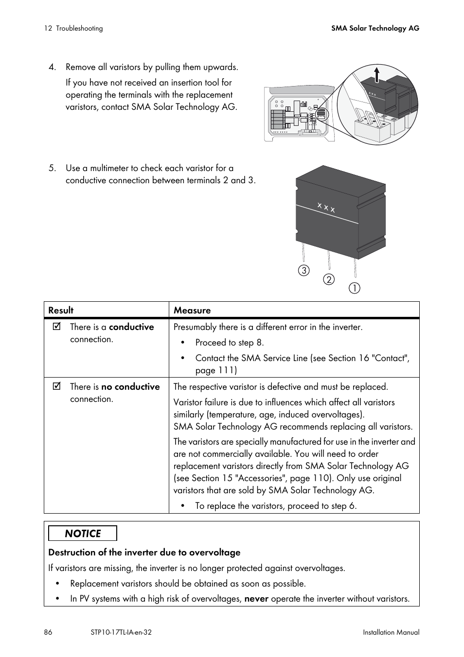 SMA STP 10000TL-10 Installation User Manual | Page 86 / 116