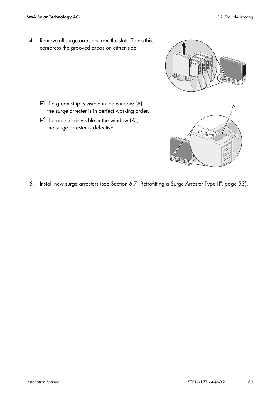 SMA STP 10000TL-10 Installation User Manual | Page 89 / 116