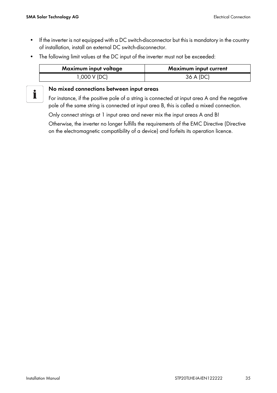 SMA STP 15000TL Installation User Manual | Page 35 / 96