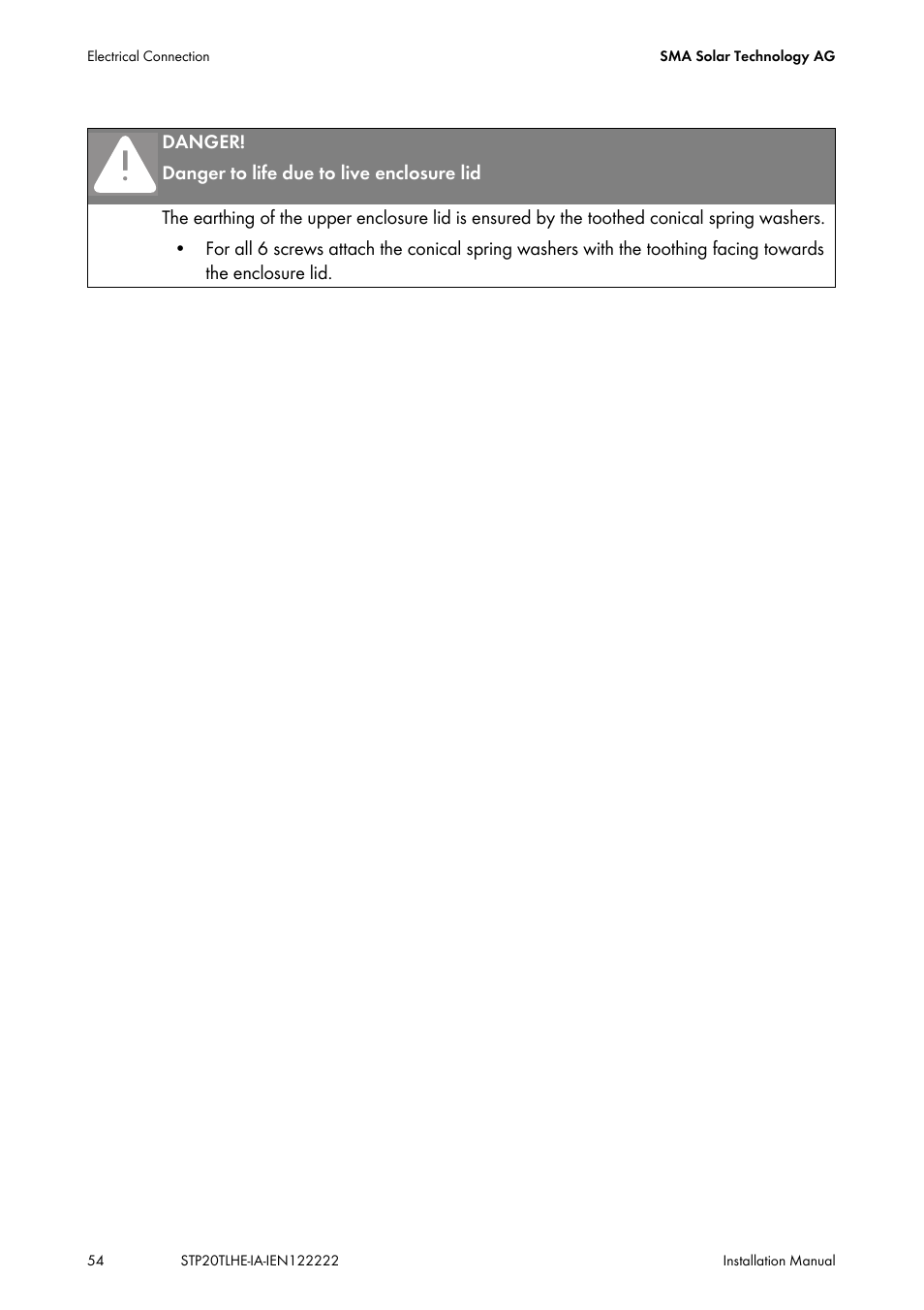 SMA STP 15000TL Installation User Manual | Page 54 / 96