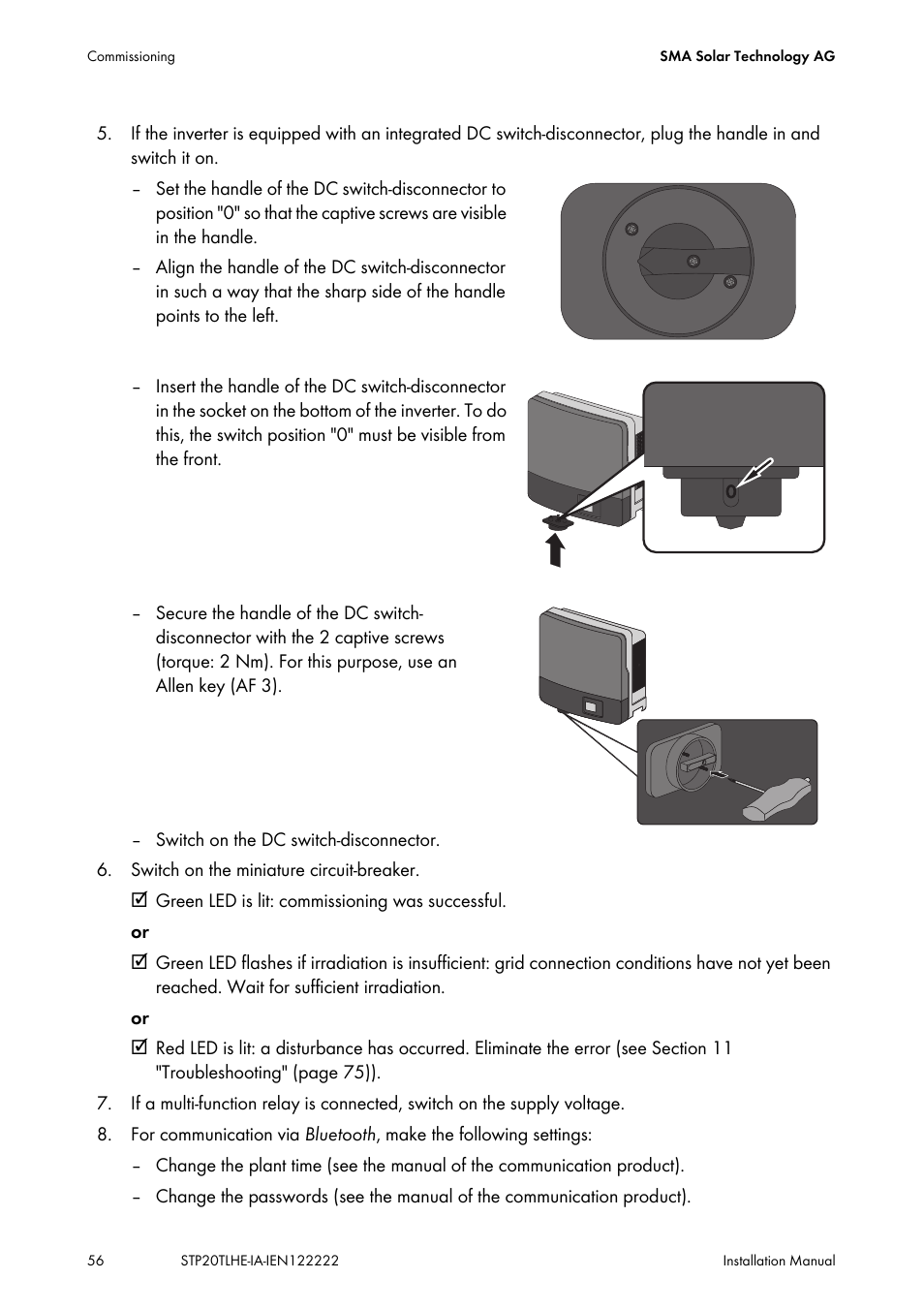 SMA STP 15000TL Installation User Manual | Page 56 / 96