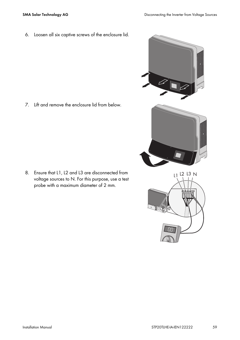 SMA STP 15000TL Installation User Manual | Page 59 / 96