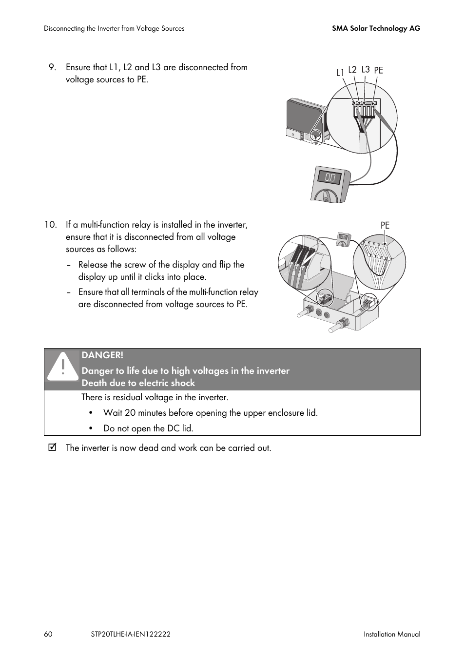 SMA STP 15000TL Installation User Manual | Page 60 / 96