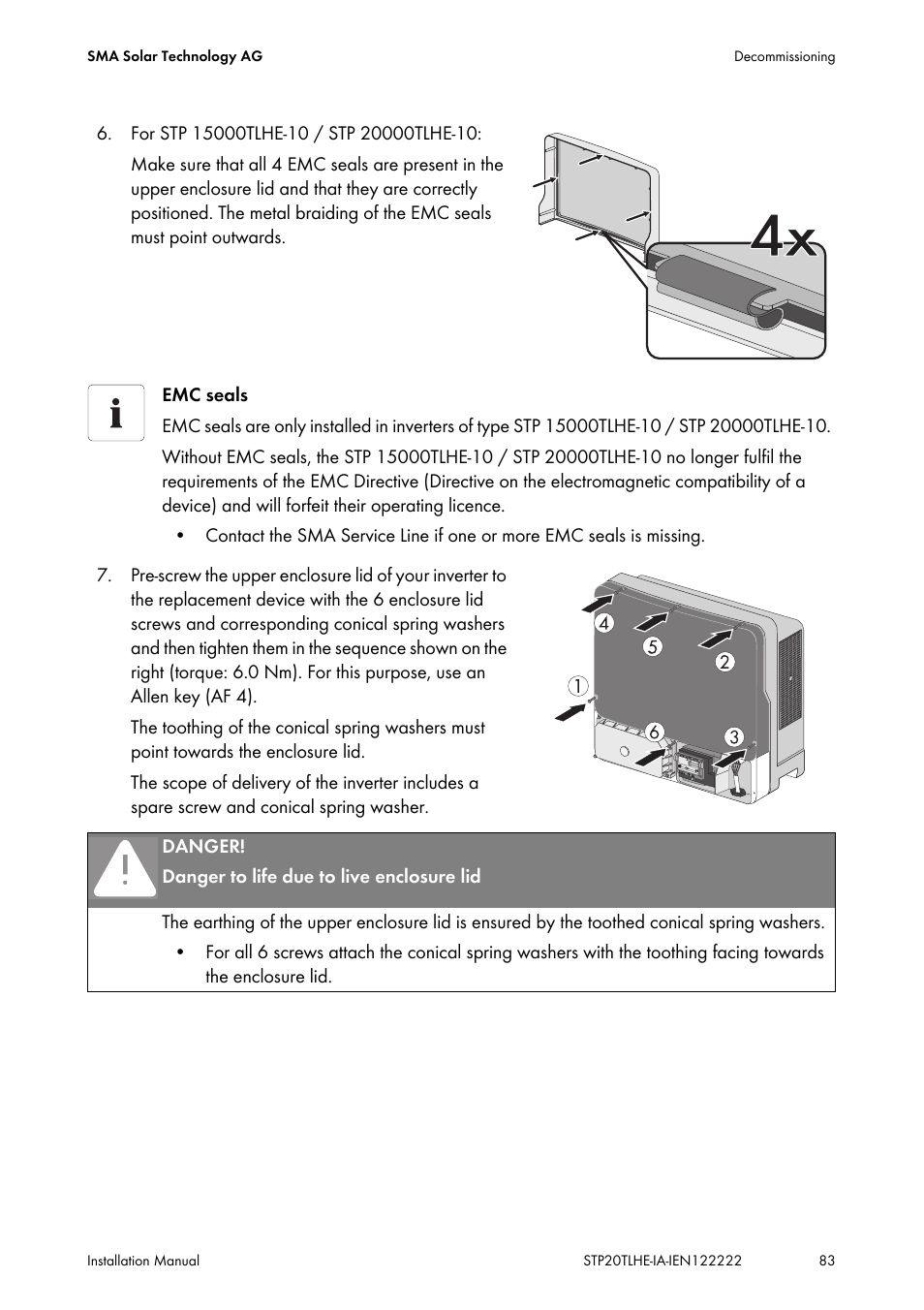 SMA STP 15000TL Installation User Manual | Page 83 / 96