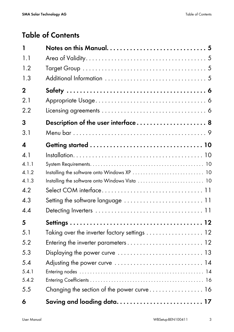 SMA WINDY BOY User Manual | Page 3 / 22