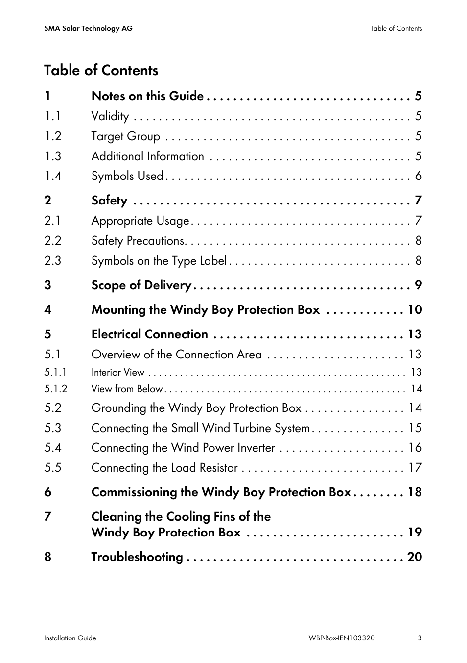 SMA WBP-Box User Manual | Page 3 / 28