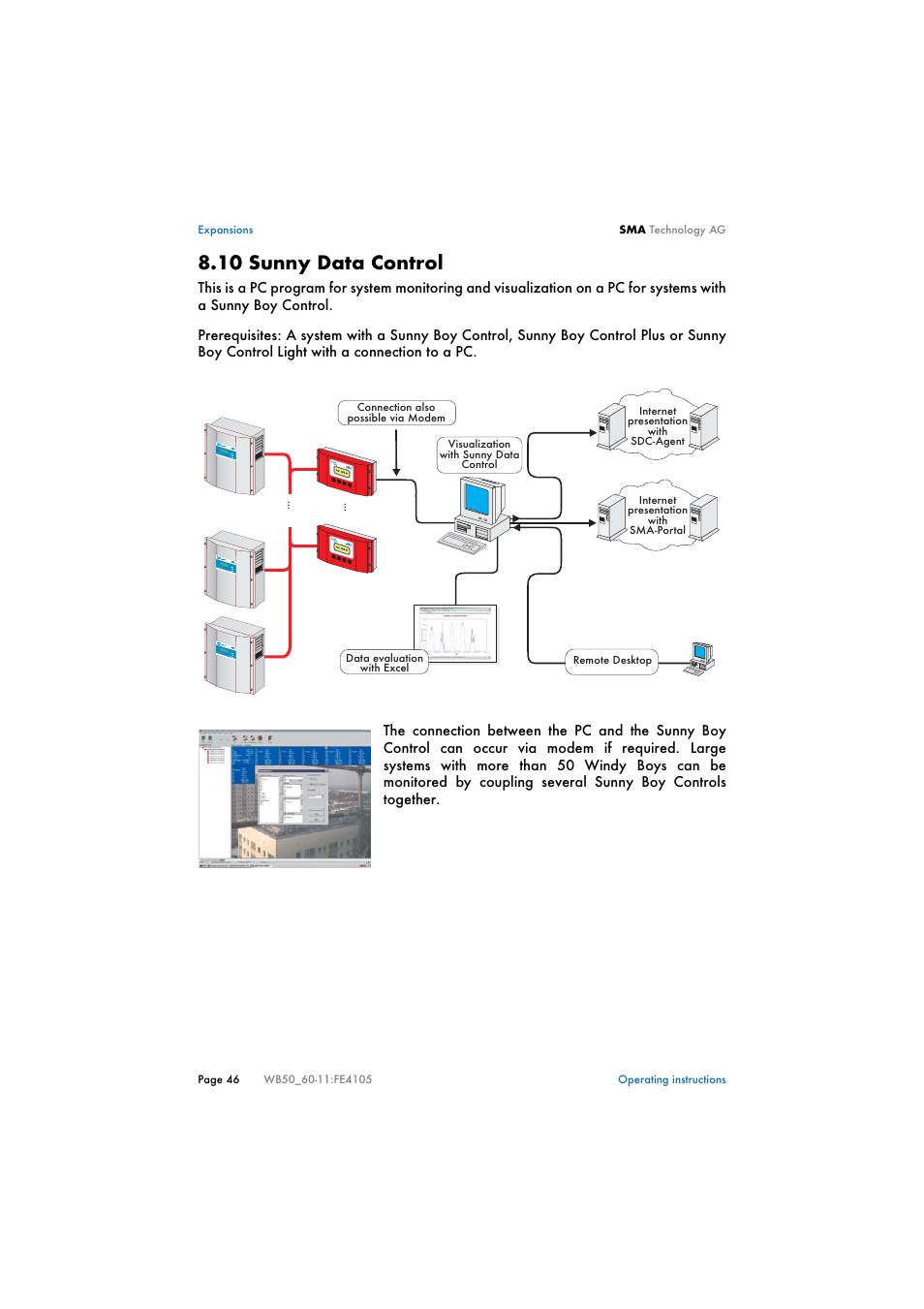 10 sunny data control, Sunny data control | SMA WB 5000 User Manual | Page 46 / 70