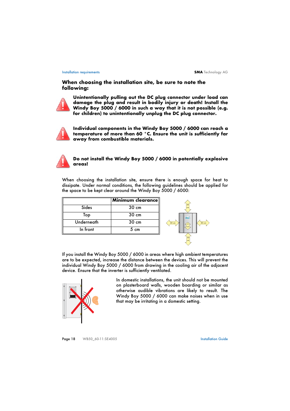 SMA WB 5000 Installation User Manual | Page 18 / 54