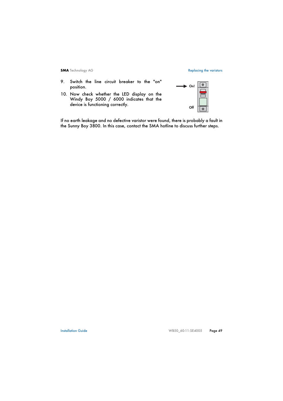 SMA WB 5000 Installation User Manual | Page 49 / 54