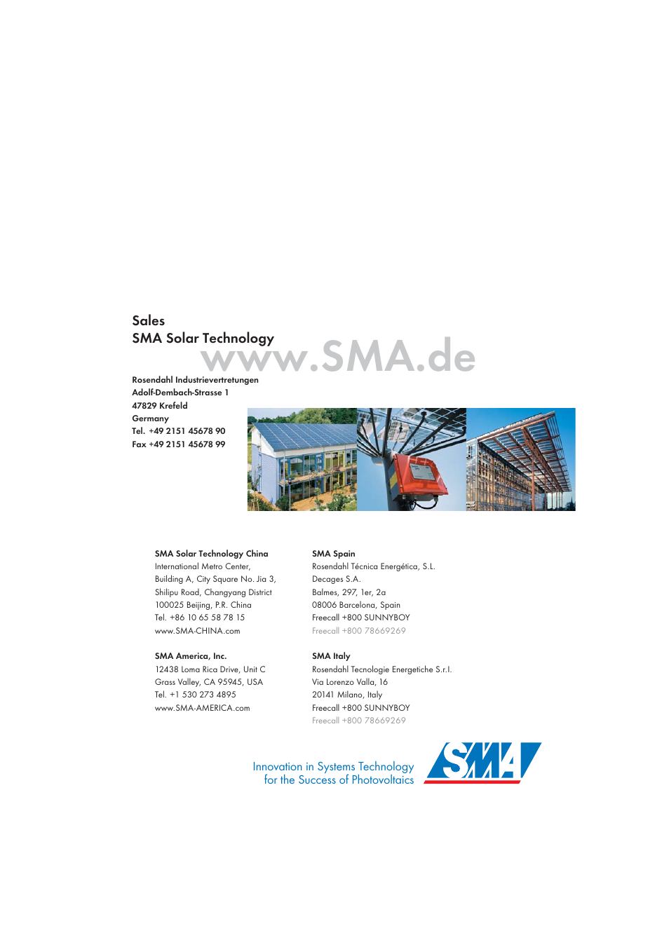 SMA WB 5000 Installation User Manual | Page 54 / 54