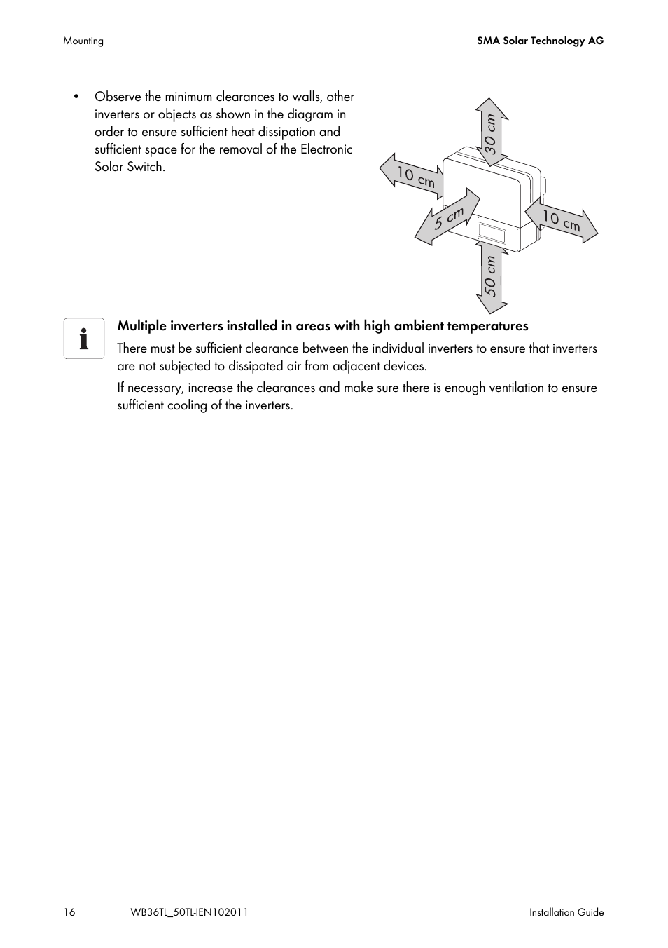 SMA WB 3600TL User Manual | Page 16 / 96