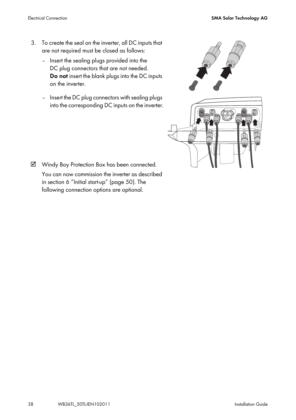 SMA WB 3600TL User Manual | Page 38 / 96