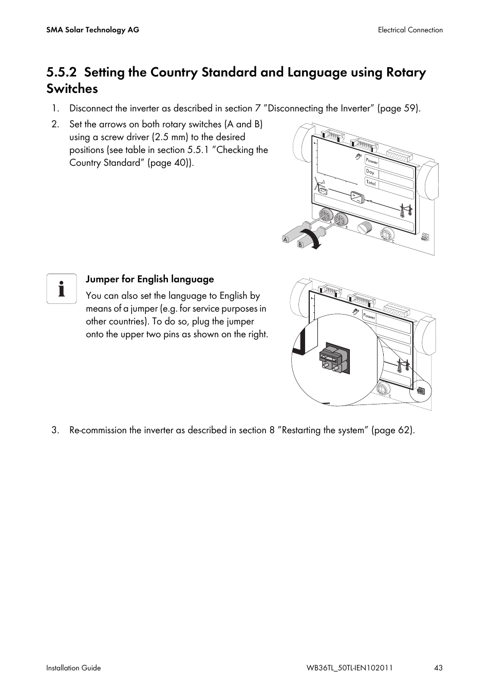SMA WB 3600TL User Manual | Page 43 / 96