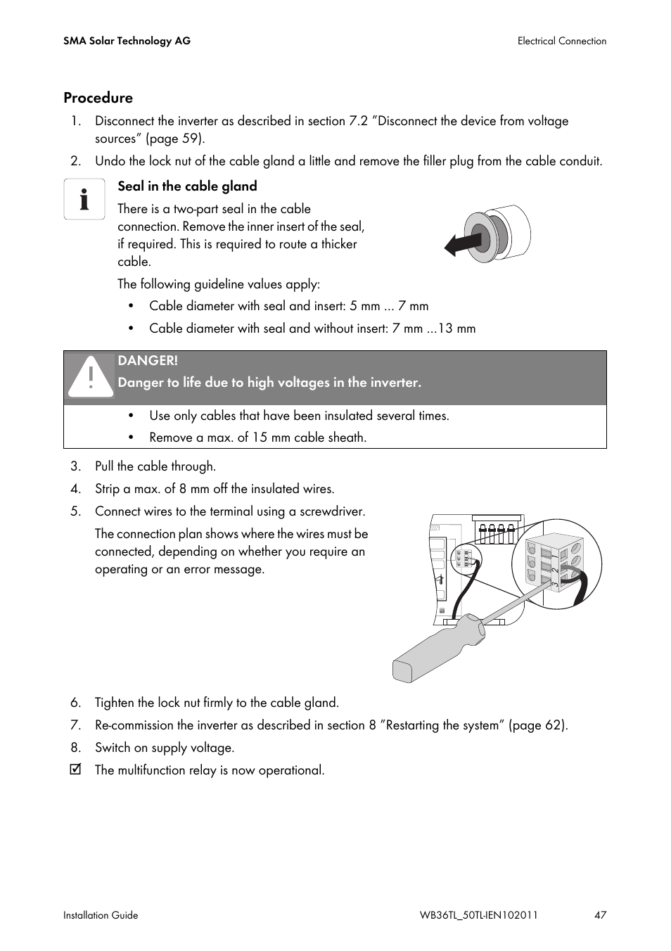 SMA WB 3600TL User Manual | Page 47 / 96