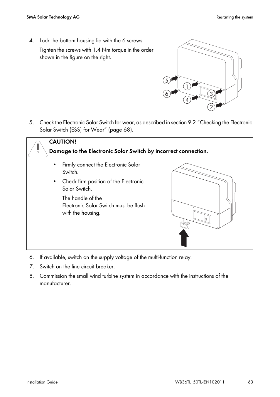 SMA WB 3600TL User Manual | Page 63 / 96