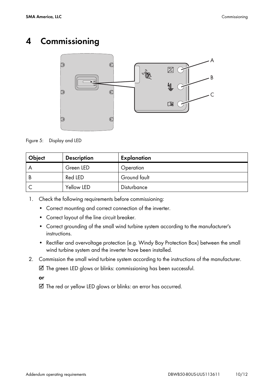 4 commissioning | SMA WB 5000-US User Manual | Page 10 / 12