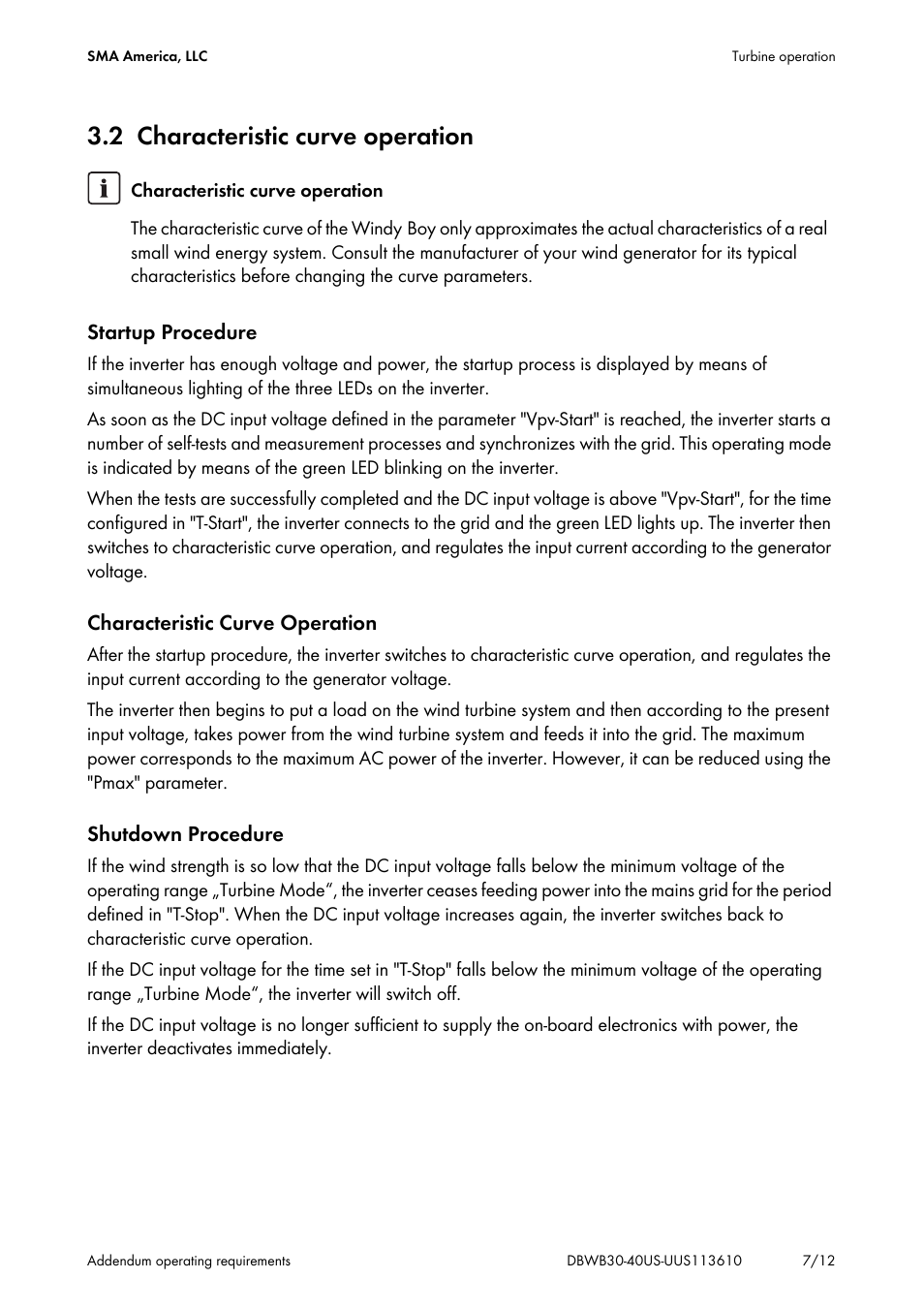 2 characteristic curve operation | SMA WB 3000-US User Manual | Page 7 / 12