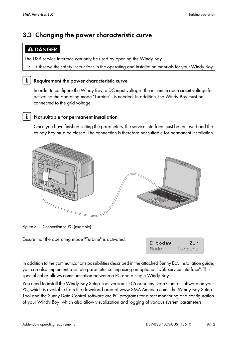 3 changing the power characteristic curve | SMA WB 3000-US User Manual | Page 8 / 12