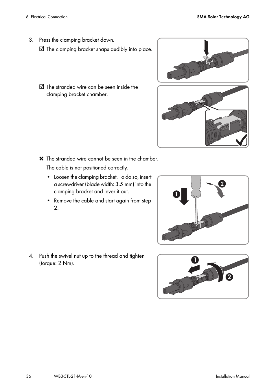 SMA WB 3000-21 Installation User Manual | Page 36 / 92