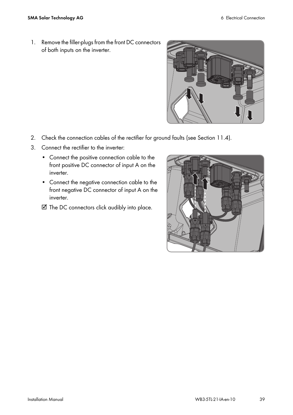 SMA WB 3000-21 Installation User Manual | Page 39 / 92