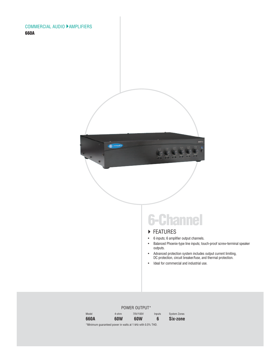 Channel, Features | Crown Audio I-T6000 User Manual | Page 22 / 83