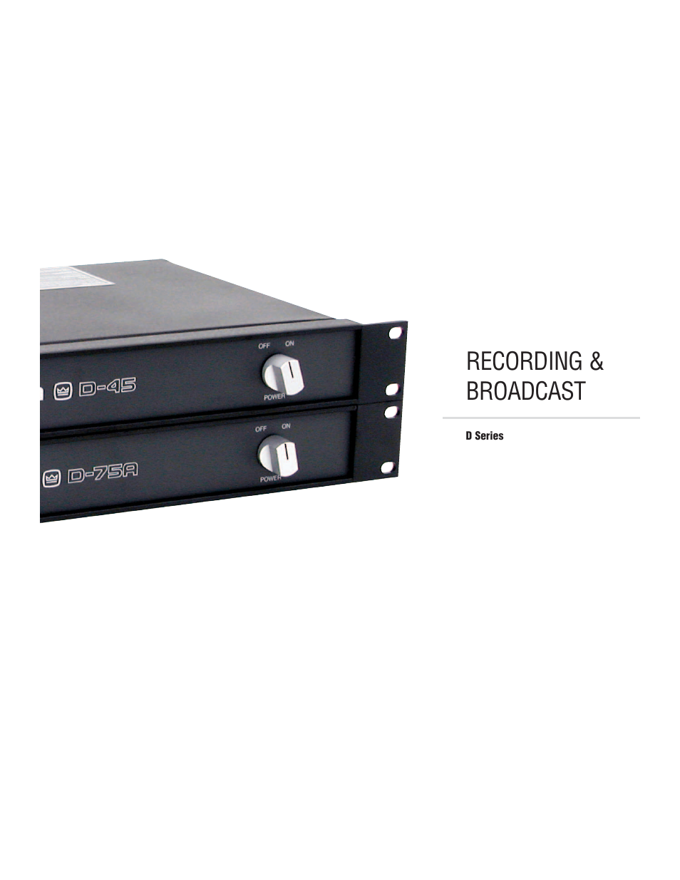 Recording & broadcast | Crown Audio I-T6000 User Manual | Page 55 / 83