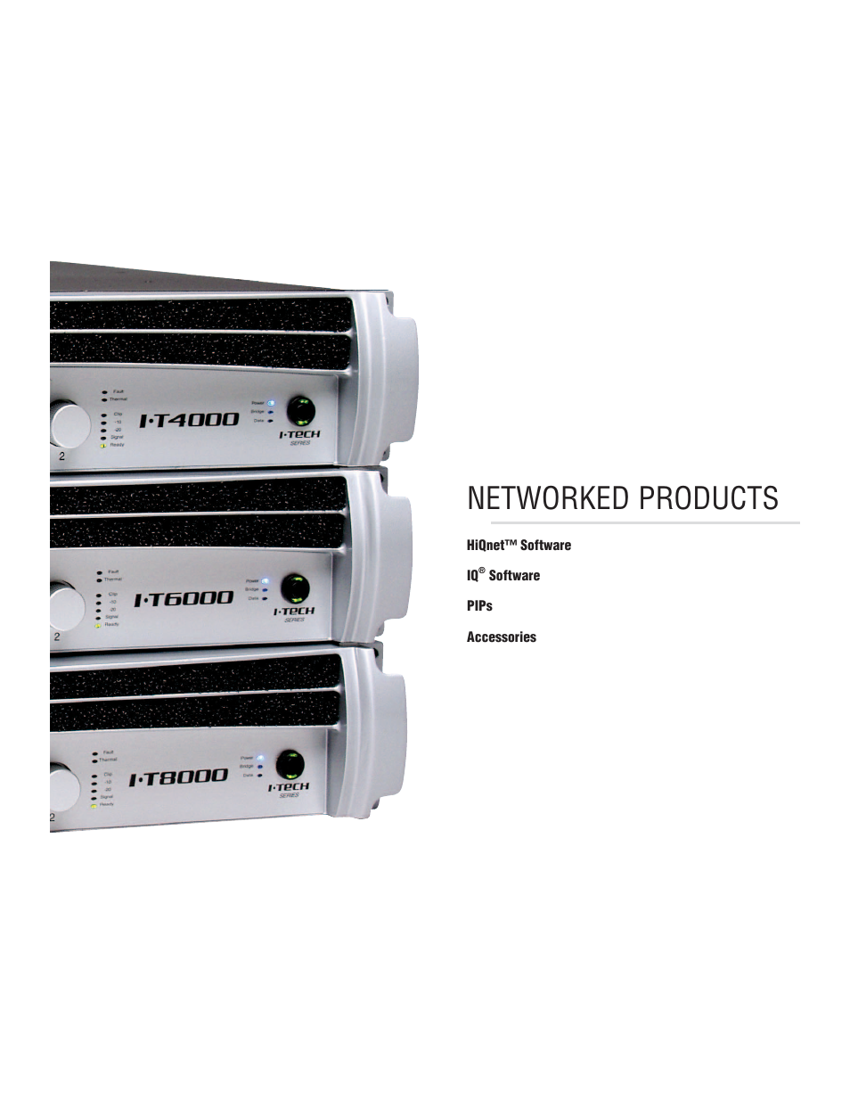 Networked products | Crown Audio I-T6000 User Manual | Page 69 / 83