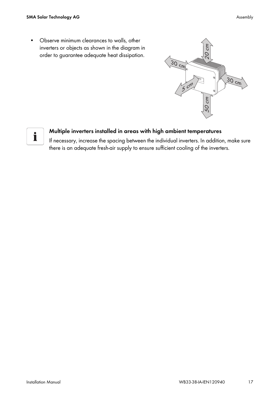 SMA WB 3300-11 Installation User Manual | Page 17 / 80