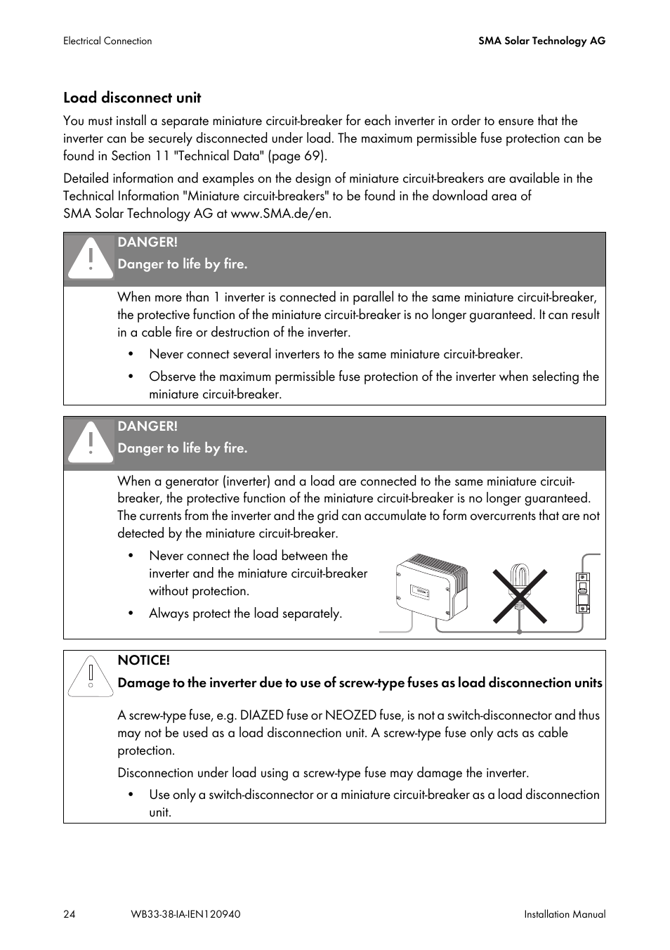 SMA WB 3300-11 Installation User Manual | Page 24 / 80