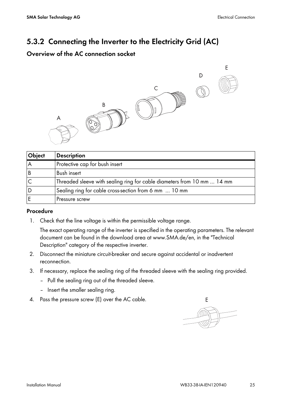 SMA WB 3300-11 Installation User Manual | Page 25 / 80